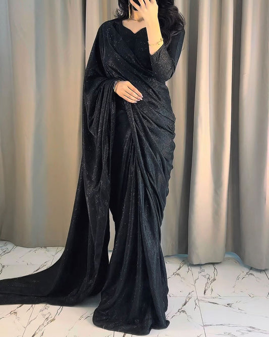“Midnight Moonlight Saree”
