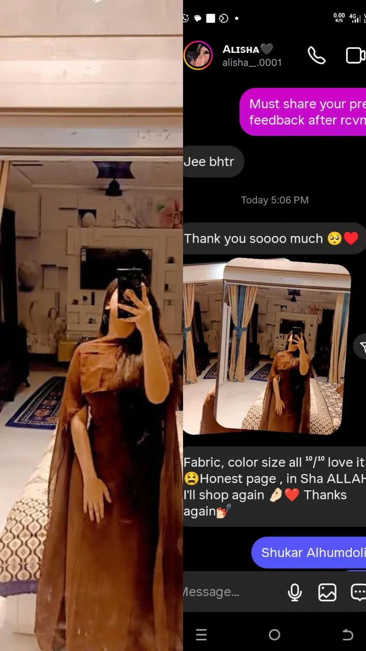 Raqs Plain Chiffon Set