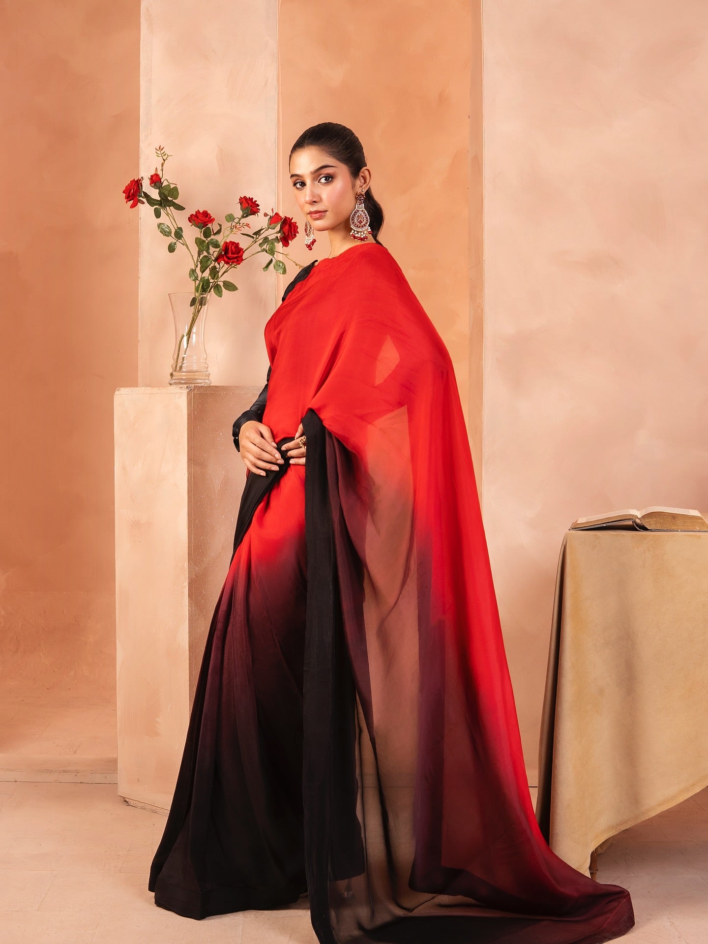 Dhanak – Two Tone Chiffon Saree