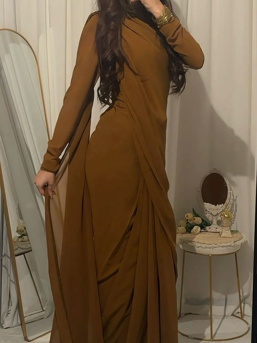 Camel Brown Classic Saree