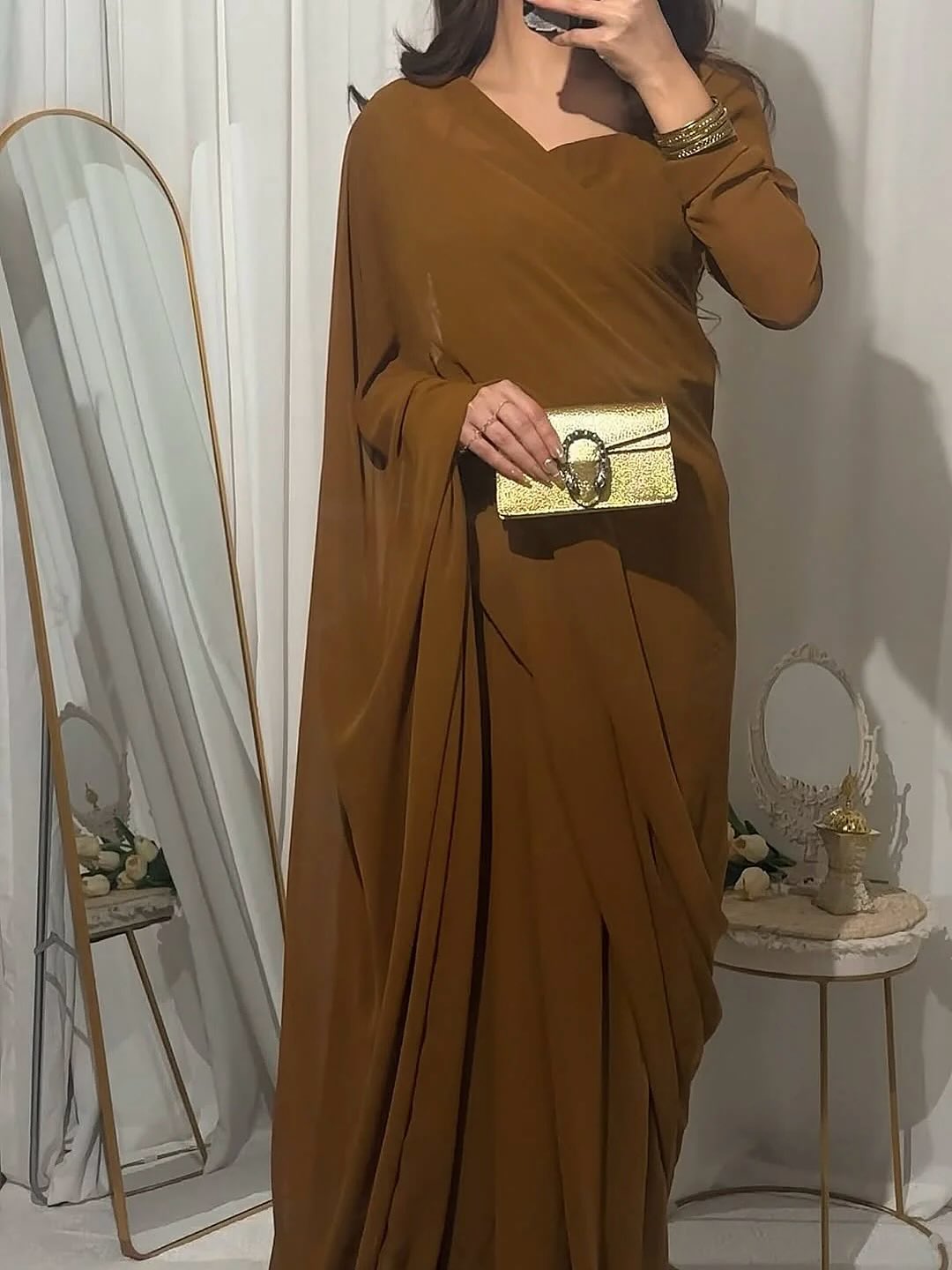 Camel Brown Classic Saree