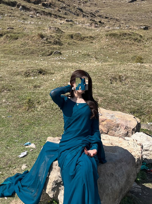 Noor-e-Chiffon Saree Stitched...