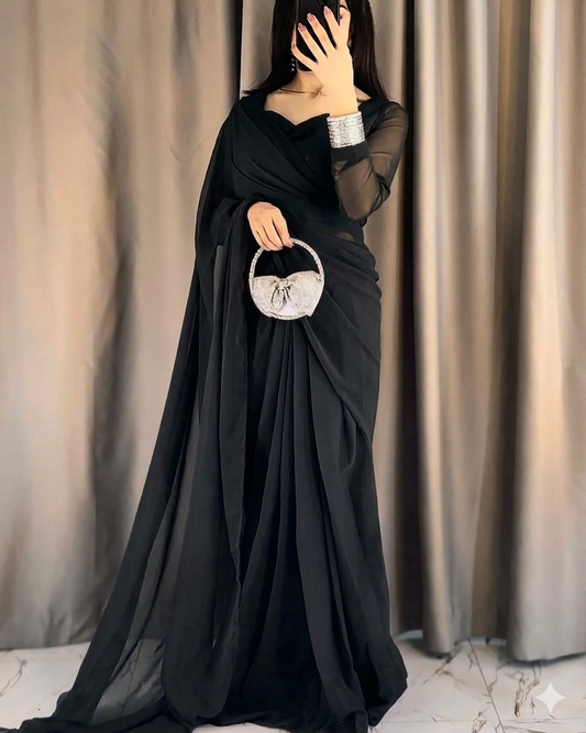 Ayla Lavender Grace Signature Chiffon Saree