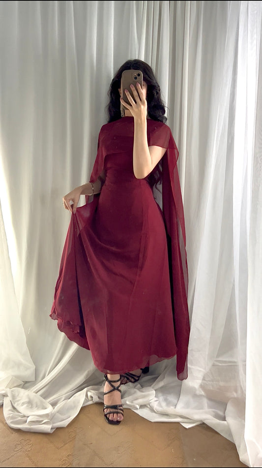 Raqs Plain Chiffon Set