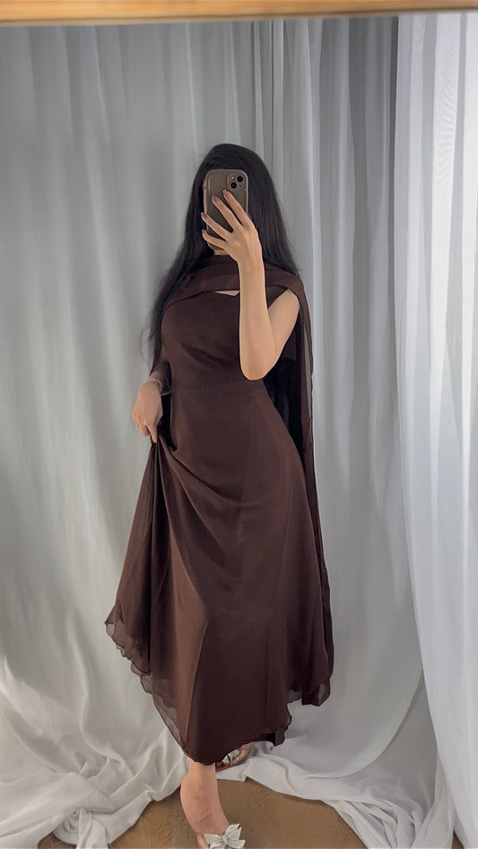 Raqs Plain Chiffon Set