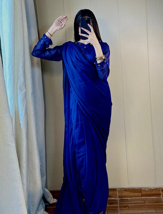 Gulbahar Chiffon Saree Stitched