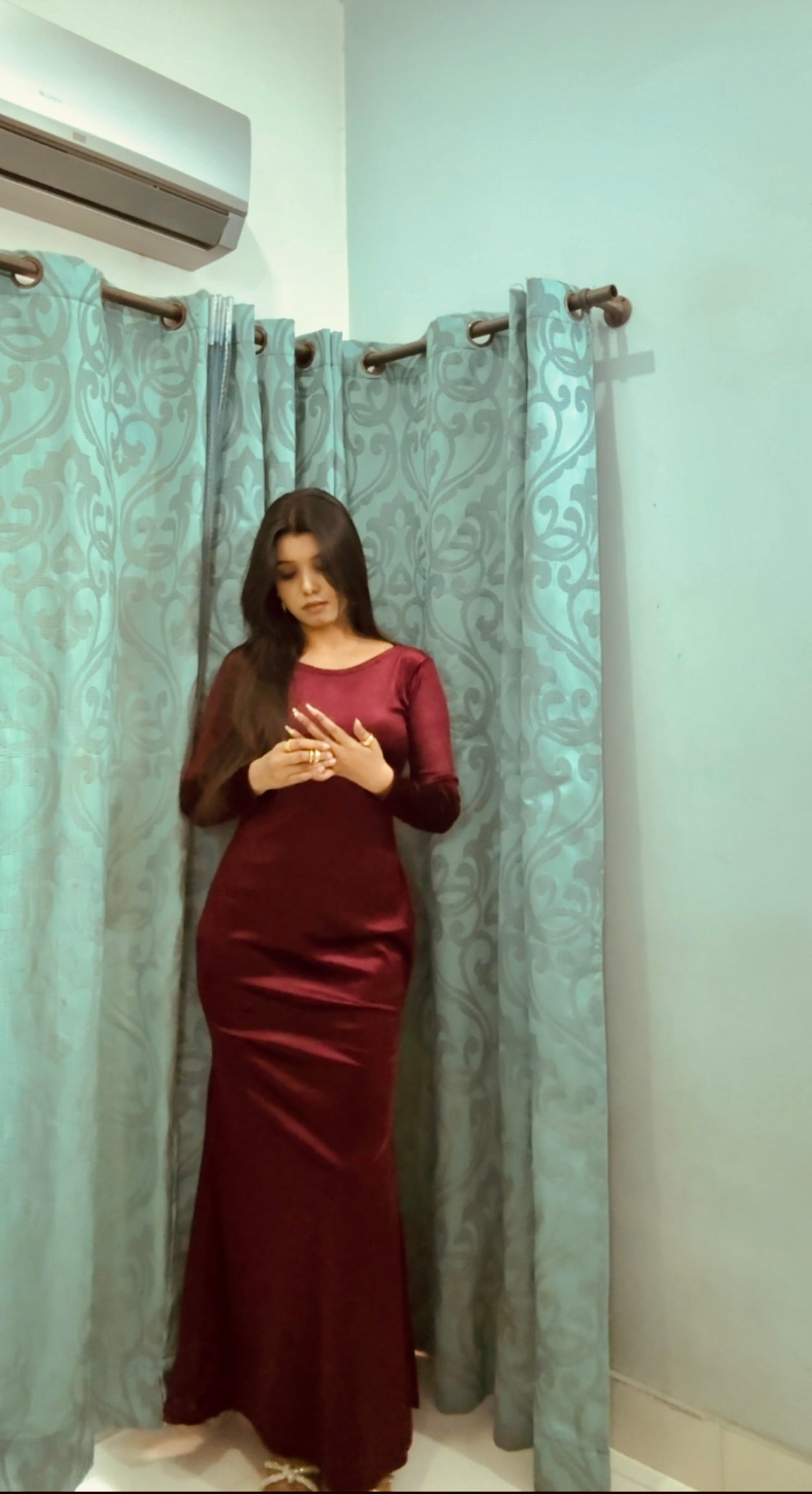 ✨ Velvet Western Bodycon Dress  ✨ (Ready to Wear)