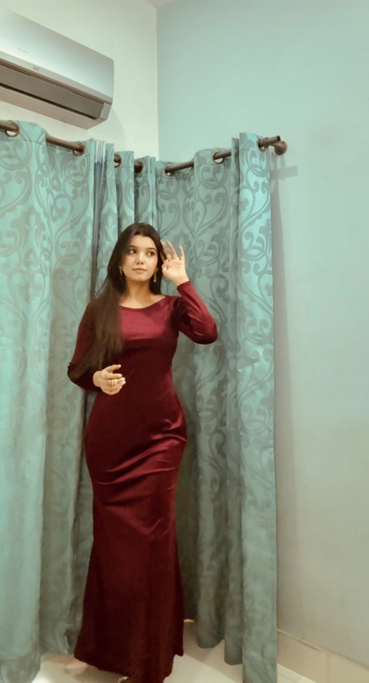 ✨ Velvet Western Bodycon Dress  ✨ (Ready to Wear)