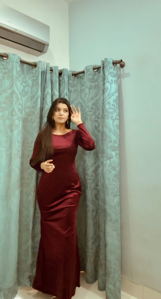 ✨ Velvet Western Bodycon Dress  ✨ (Ready to Wear)