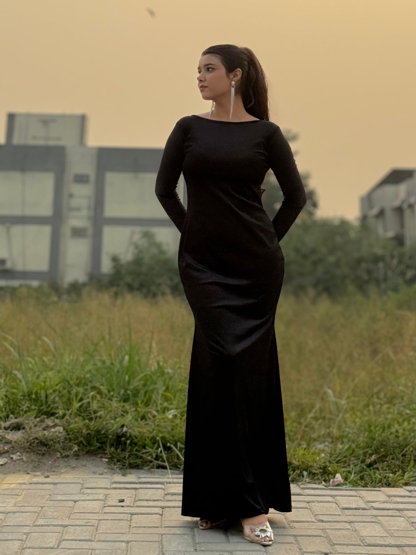 ✨ Velvet Western Bodycon Dress  ✨ (Ready to Wear)