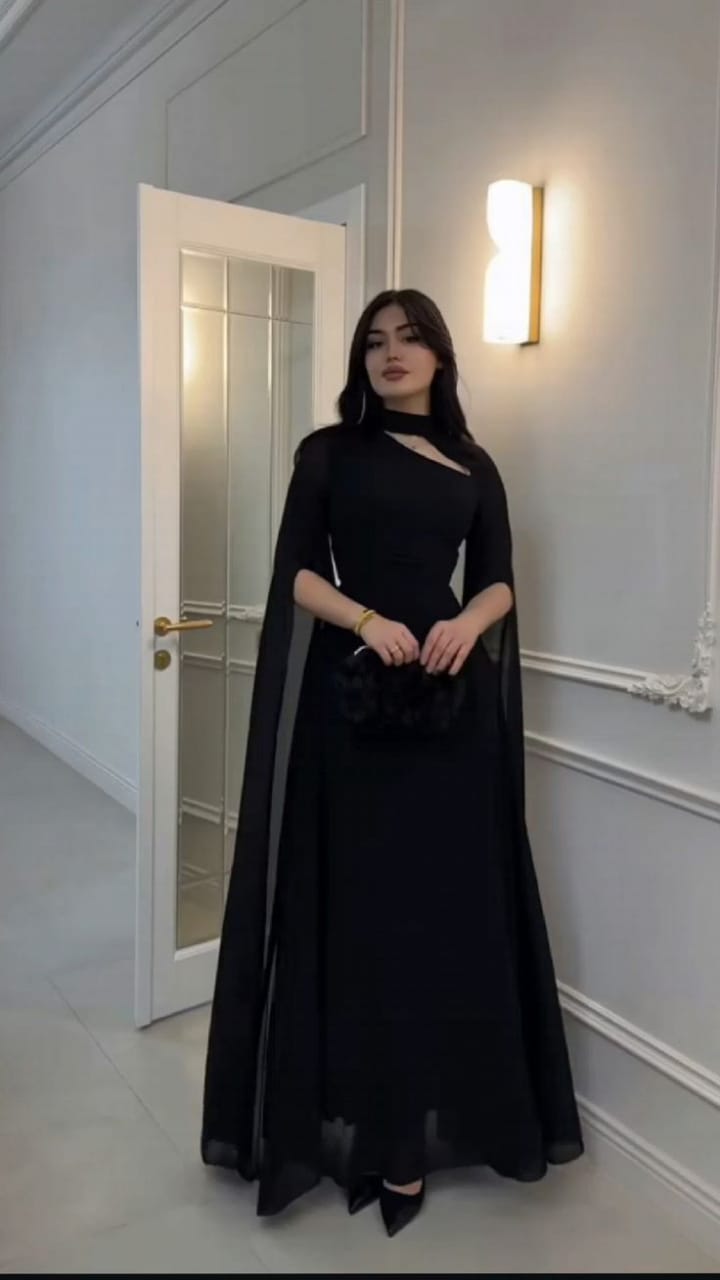 “Hayrah Signature Statement Sleeves Gown”