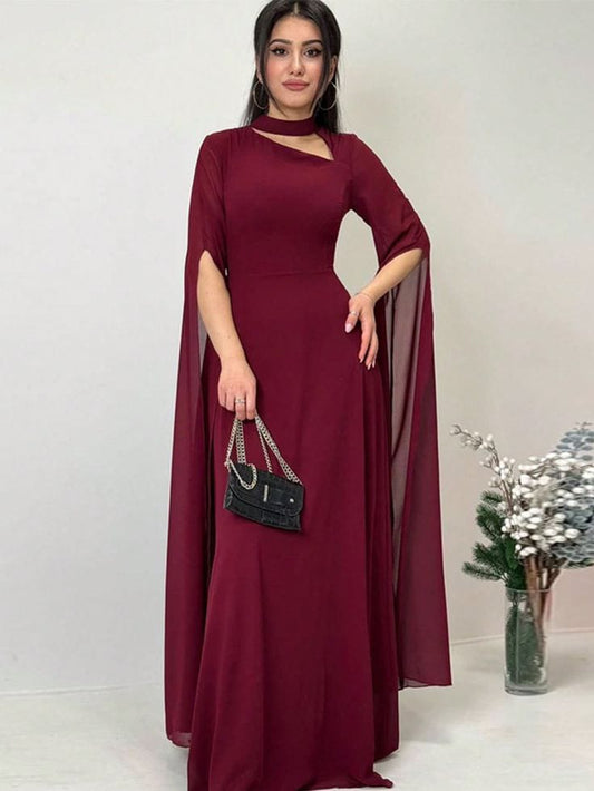 “Hayrah Signature Statement Sleeves Gown”