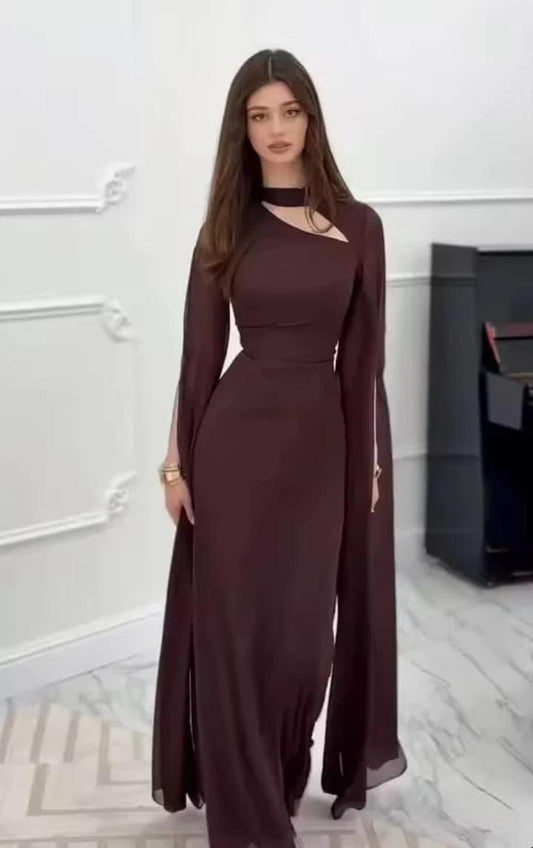 “Hayrah Signature Statement Sleeves Gown”