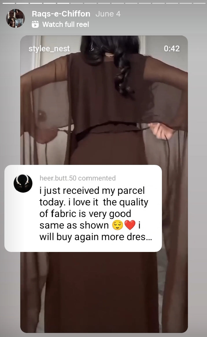 Raqs Plain Chiffon Set