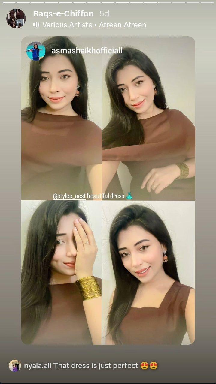 Raqs Plain Chiffon Set