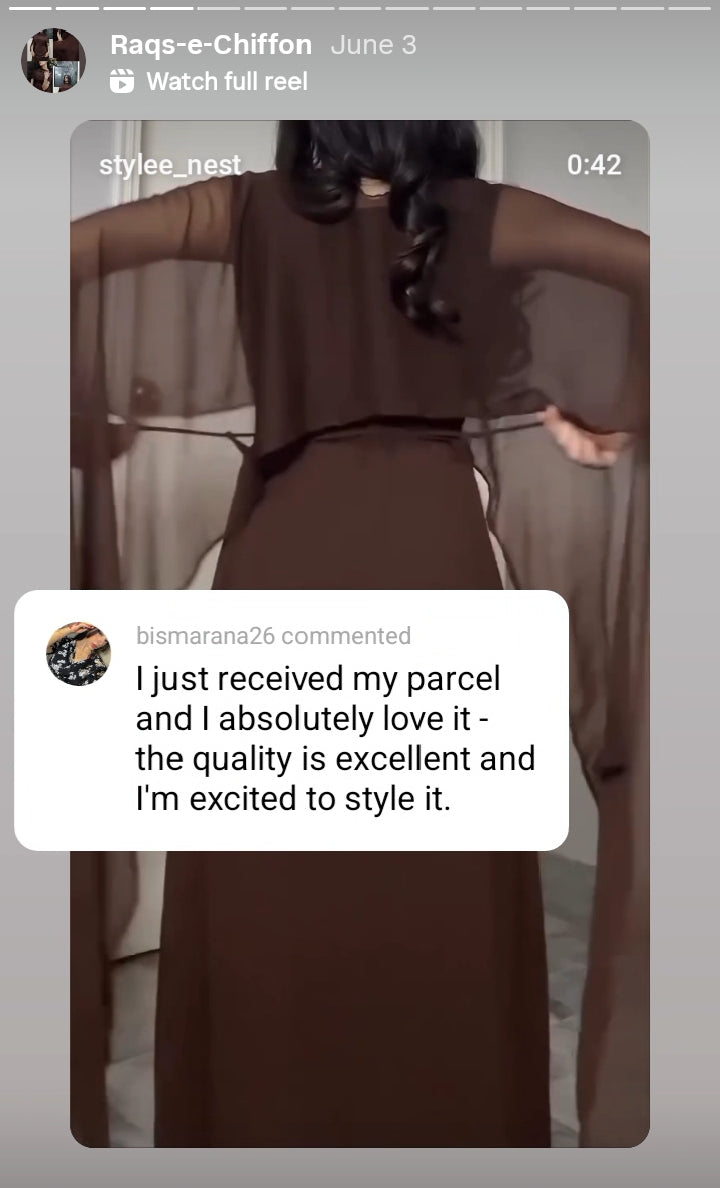 Raqs Plain Chiffon Set