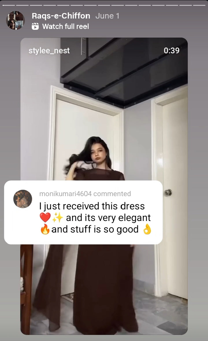 Raqs Plain Chiffon Set