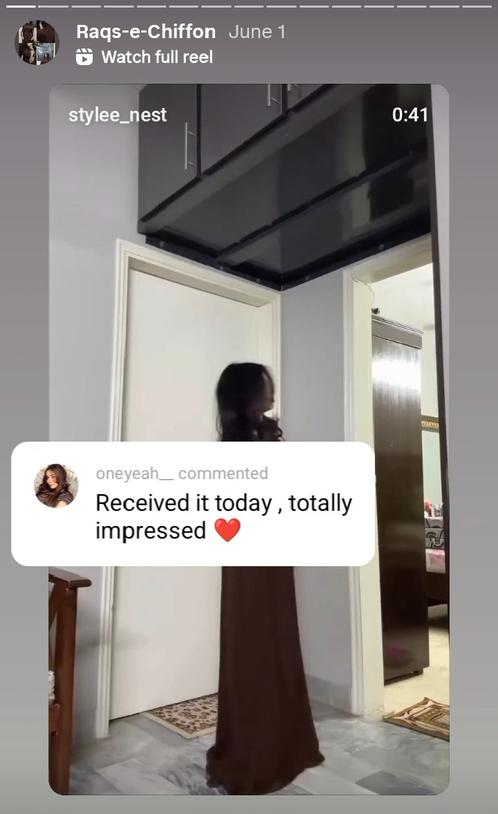 Raqs Plain Chiffon Set