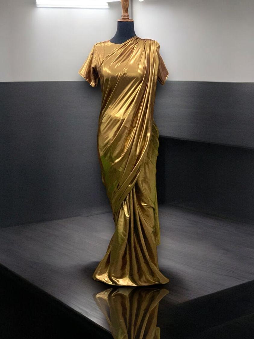 Liquid Satin Sailk Plan Saree