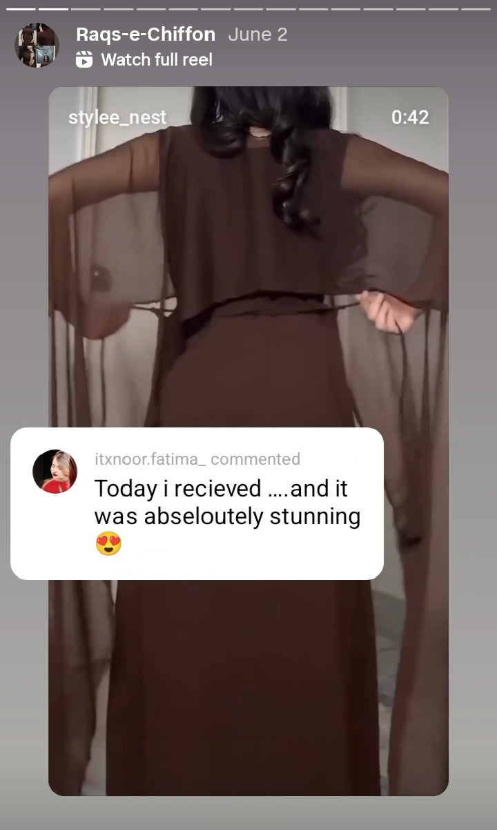 Raqs Plain Chiffon Set