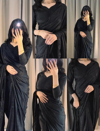 “Midnight Moonlight Saree”