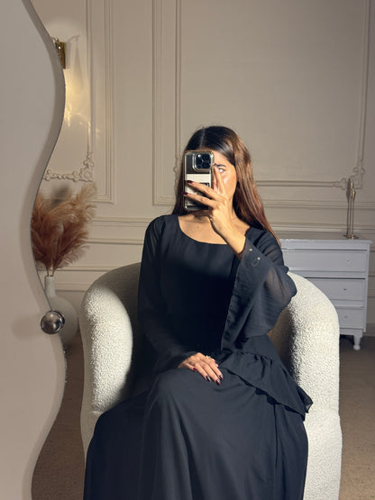 Elanza Luxe – Plain Chiffon Heavy Flair Outfit Stitched