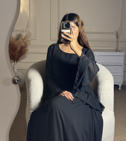 Elanza Luxe – Plain Chiffon Heavy Flair Outfit Stitched