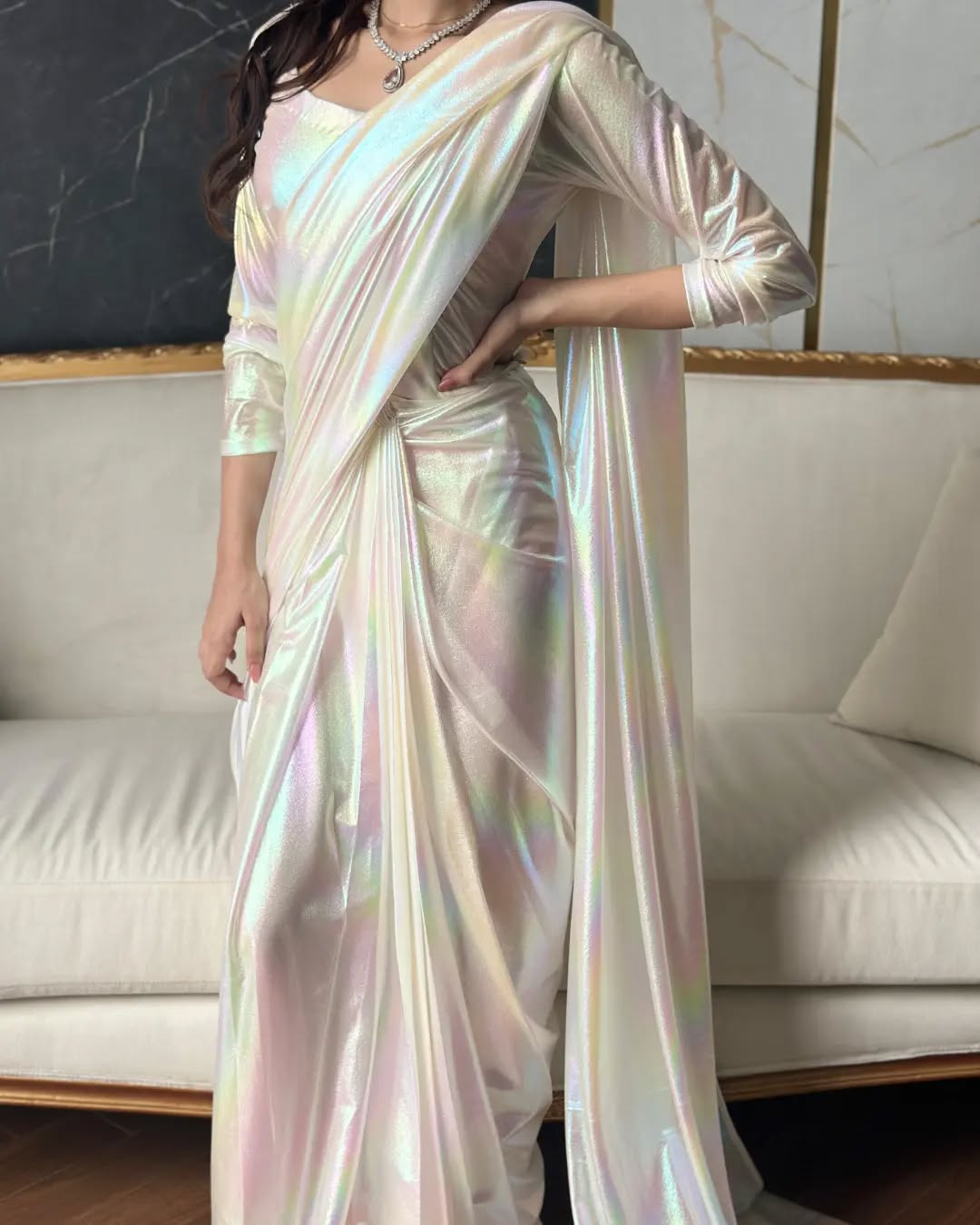✨ Moonlight Rainbow Saree ✨