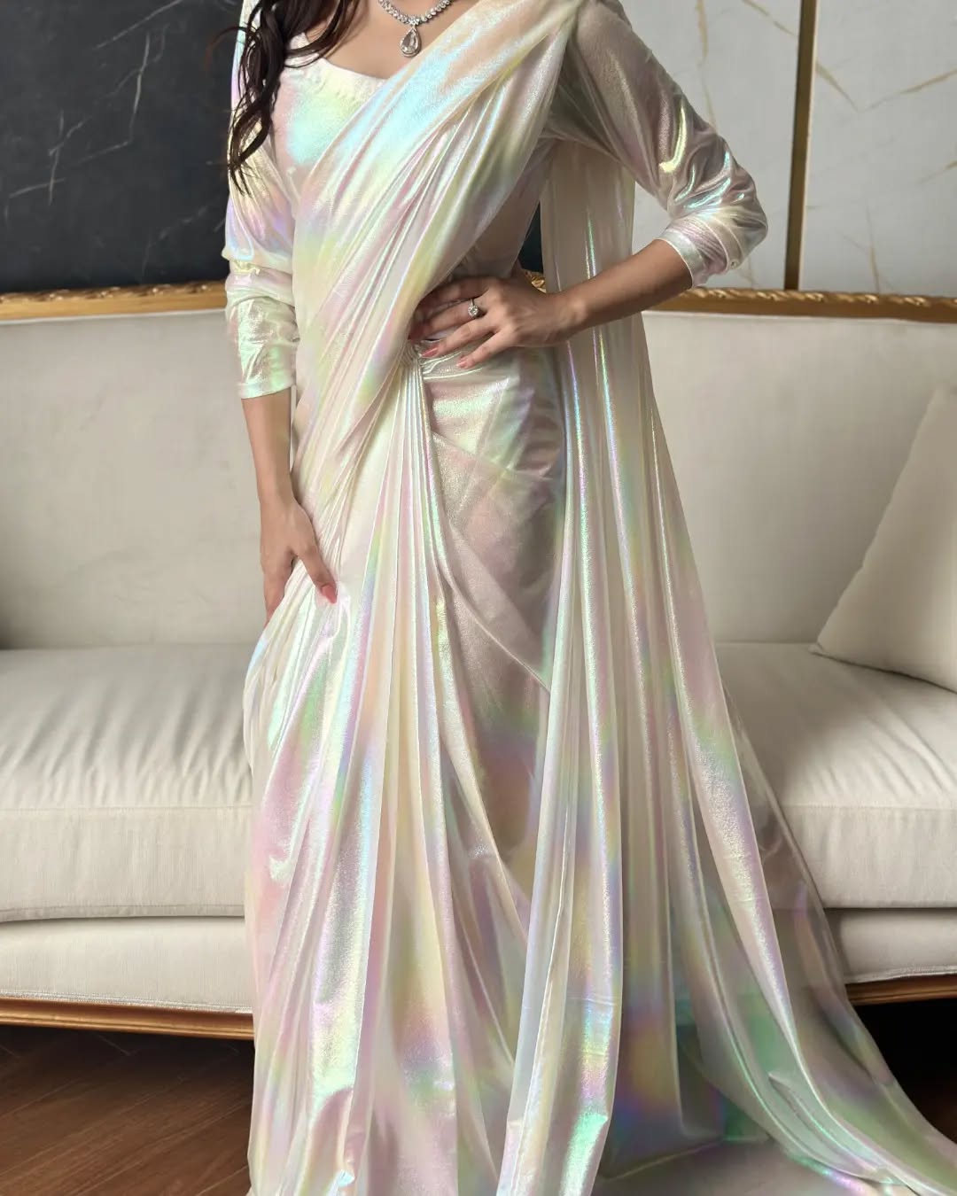 ✨ Moonlight Rainbow Saree ✨