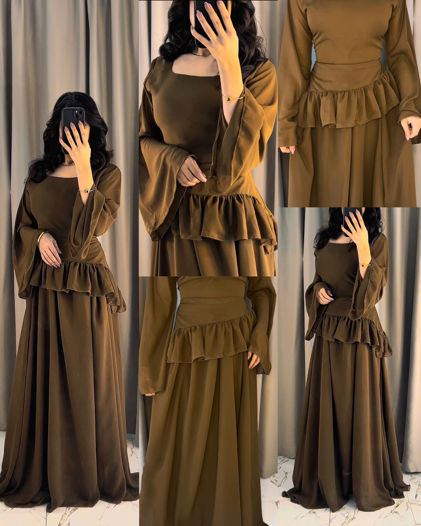 Elanza Luxe – Plain Chiffon Heavy Flair Outfit Stitched