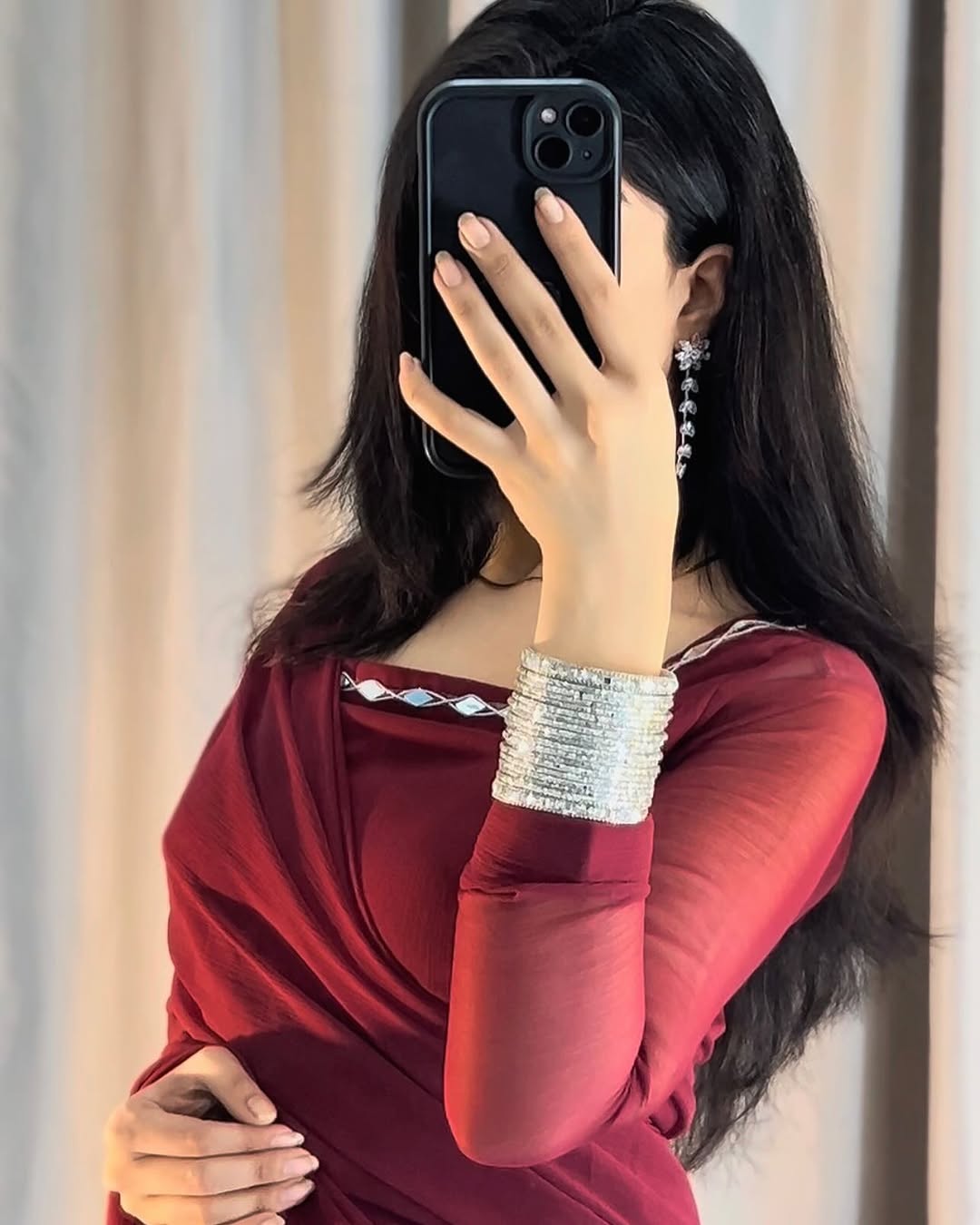 Shama-e-Husn Chiffon Saree Stitched