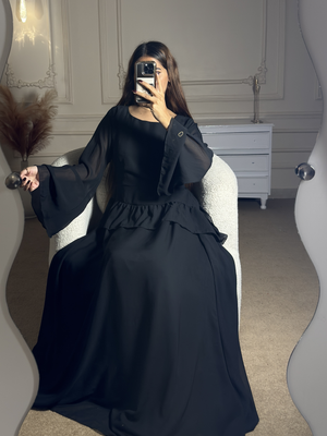Elanza Luxe – Plain Chiffon Heavy Flair Outfit Stitched