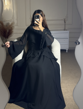 Elanza Luxe – Plain Chiffon Heavy Flair Outfit Stitched