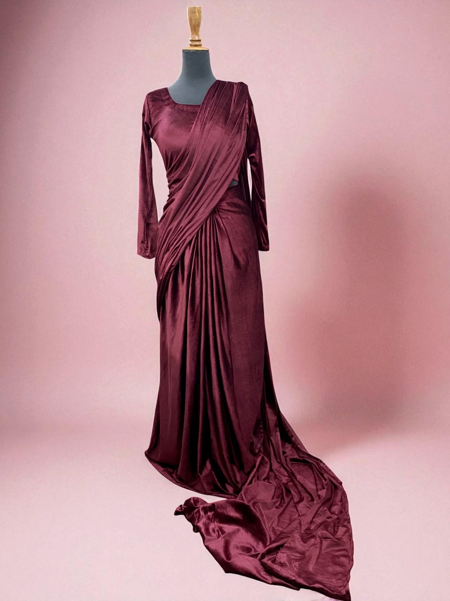 ✨ Midnight Majesty –  Winter Saree ✨