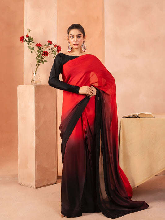 Dhanak – Two Tone Chiffon Saree