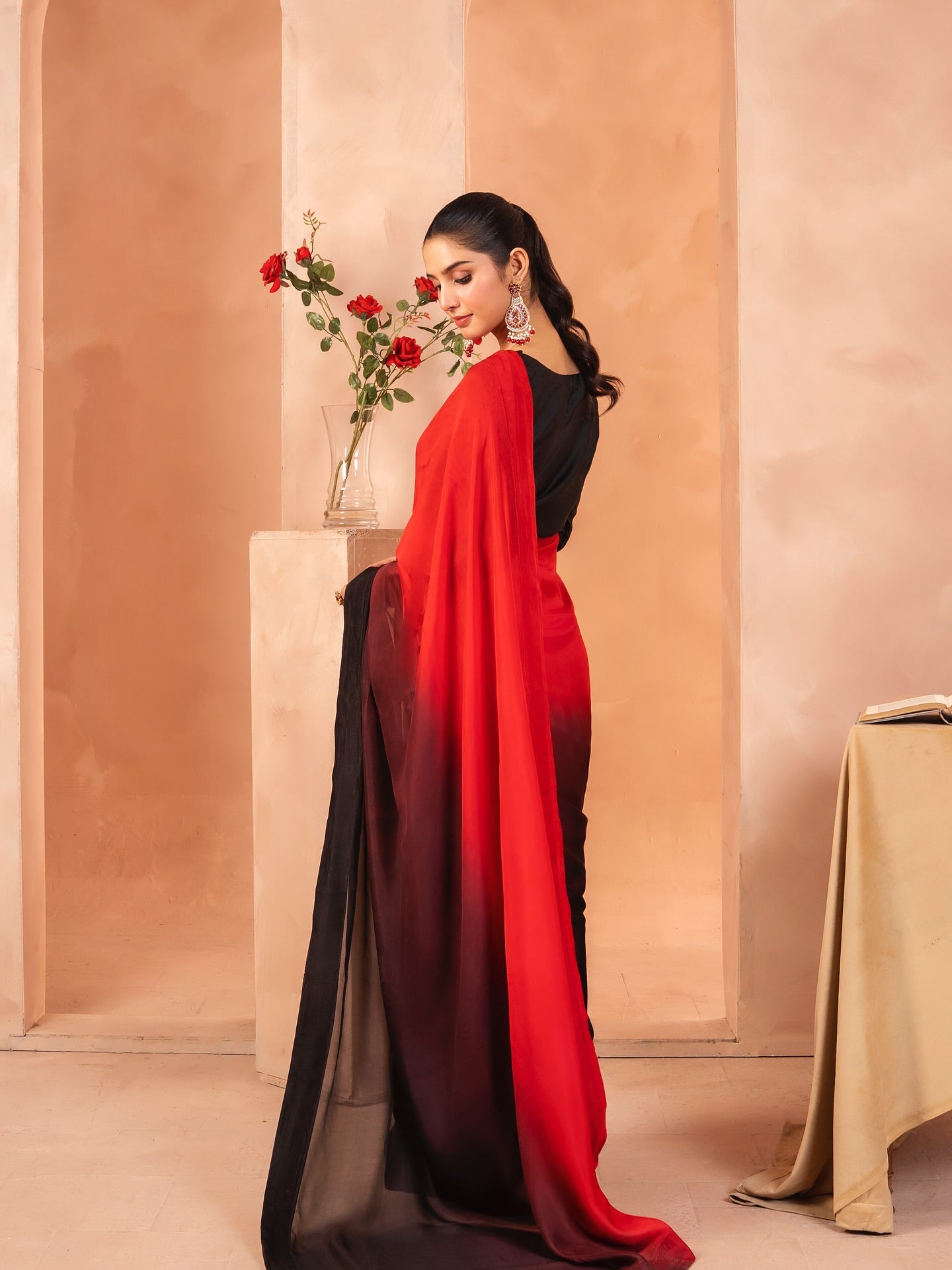 Dhanak – Two Tone Chiffon Saree