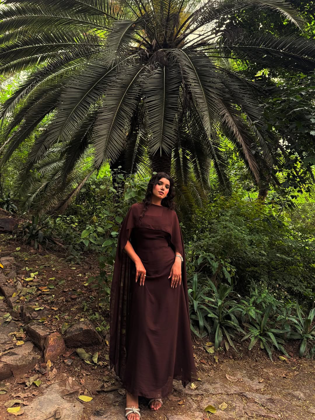 Raqs e Chiffon Set Brown-