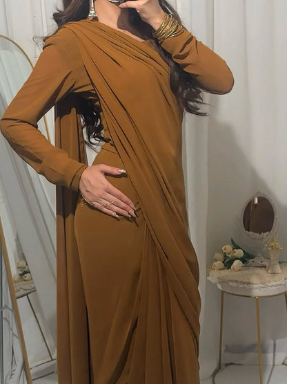 Camel Brown Classic Saree