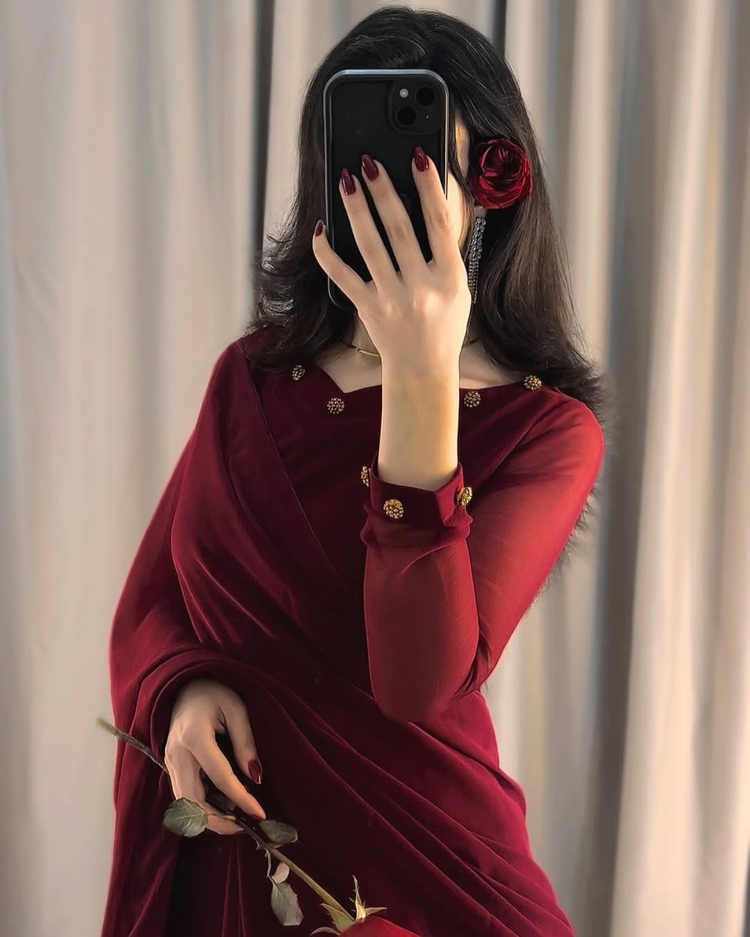 Gulbahar Chiffon Saree Stitched