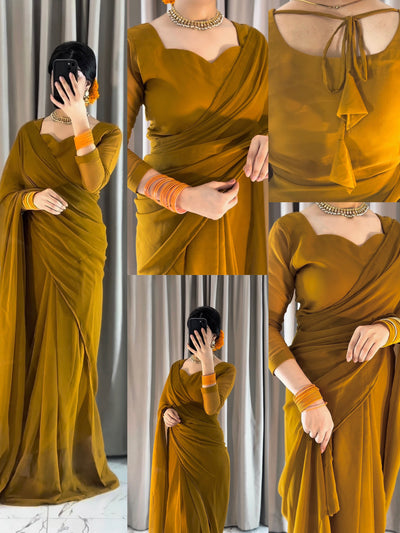 Heart Neck Sarees