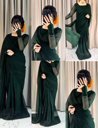 Noor-e-Chiffon Saree Stitched