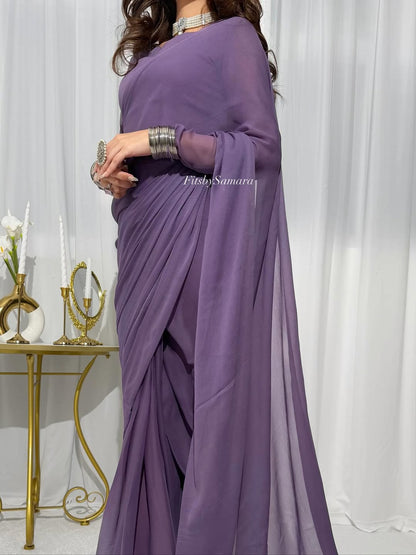 Ayla Lavender Grace Signature Chiffon Saree