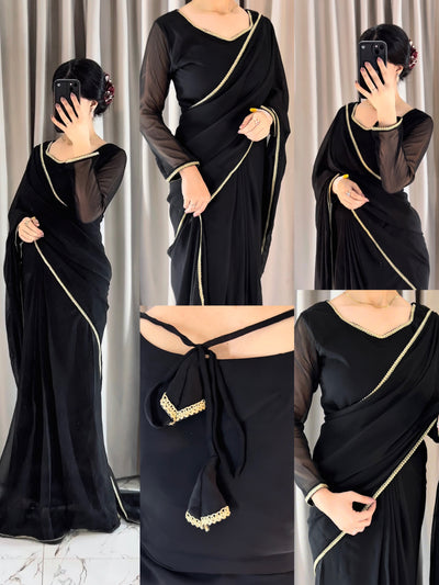 Lace Work Chiffon
