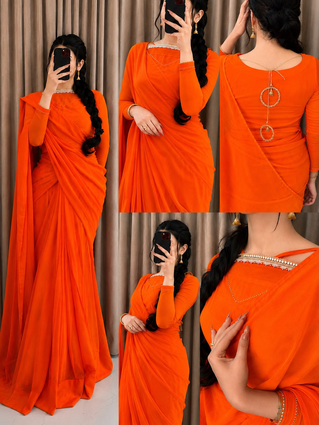 ✨ Zebaish Chiffon Saree