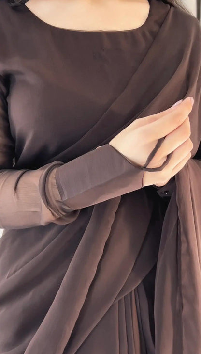 Noor-e-Chiffon Saree Stitched