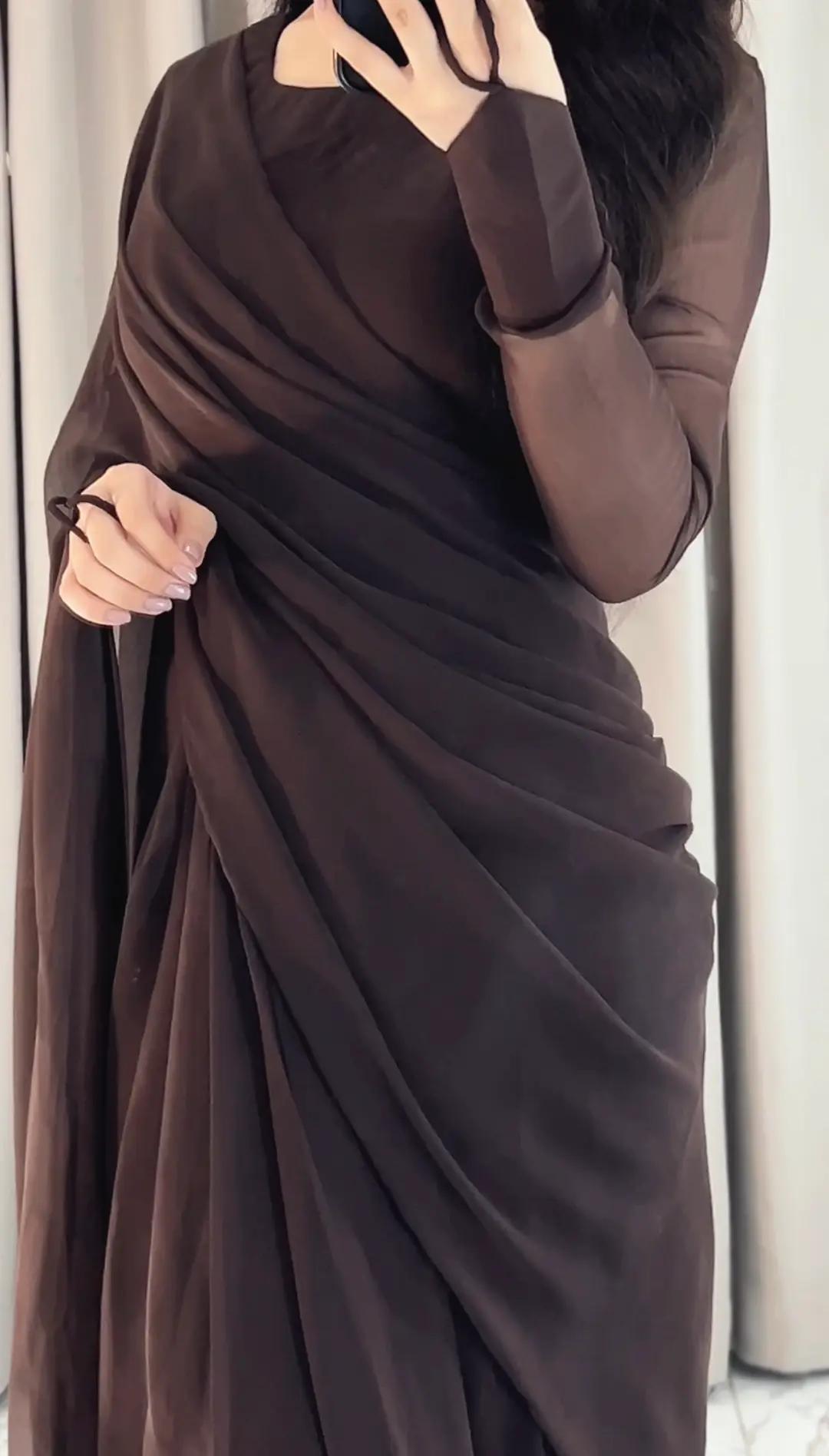 Noor e Chiffon Saree  Stitched