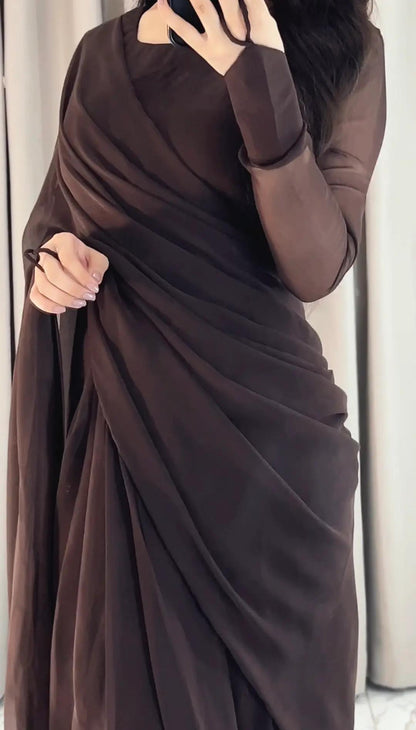 Noor e Chiffon Saree  Stitched
