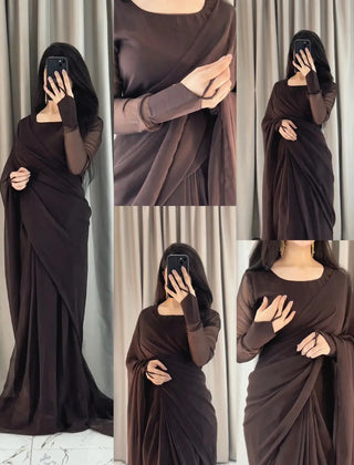 Noor e Chiffon Saree  Stitched
