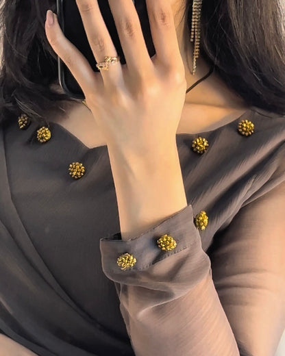 Gulbahar Chiffon Saree Stitched