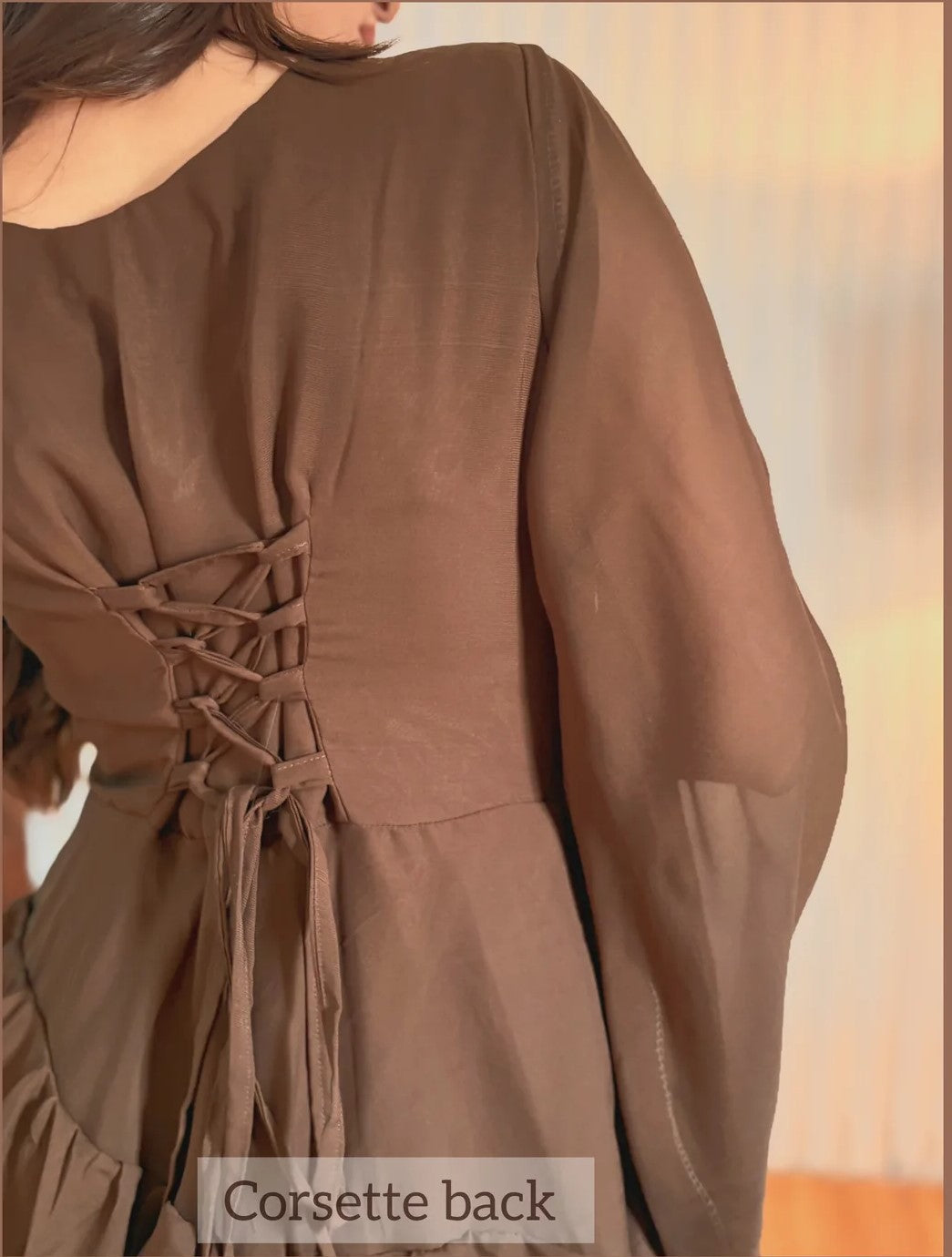 Elanza Luxe – Plain Chiffon Heavy Flair Outfit Stitched